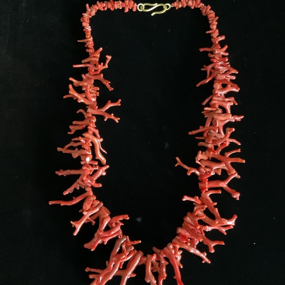 Genuine Mediterranean Red Coral Branch Necklace - Picture 3 of 8